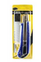 Нож пистолетный UTILITY KNIFE АD223 18 мм синий + запасные лезвия 5 шт (400)
