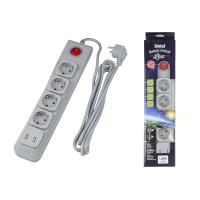 Сетевой фильтр 4 мест 3 м 1 USB (1A) S-GSL5-3U Uniel