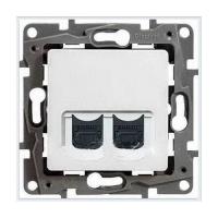 Розетка Этика 2хRJ45 бел