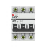 Автомат ЭКФ Basic 3П 20А 4,5 кА хар-ка С (ВА 47-29)