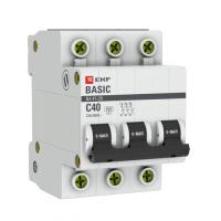 Автомат ЭКФ Basic 3П 40А 4,5 кА хар-ка С (ВА 47-29)