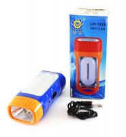 Фонарь аккум LH-1228 1LED+1COB, 2 режима работы, зарядка от сети 220W (10/120)