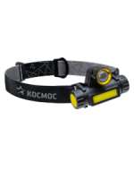 Фонарь налобный Космос 3 Вт XPE 1200 mAh с зумом