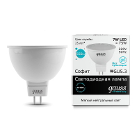 Лампа светодиодная MR16 7 Вт 220 В 4100К Gauss Elementary
