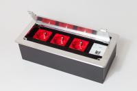 Люк на 4 поста (45х45) серебро с металлической коробкой IP20