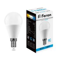 Лампа светодиодная ДШО 13 Вт E14 6400К Feron 