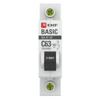 Автомат ЭКФ Basic 1П 63А 4,5 кА хар-ка С (ВА 47-29)