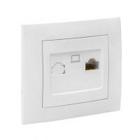 Розетка Валенсия комп RJ45 белая (10)