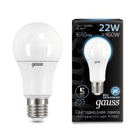 Лампа светодиодная ЛОН 22 Вт E27 4100К Gauss