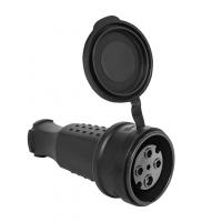 Розетка каучук перенос. с защитной крышкой каучуковая 380В 3P+PE 32A IP44 EKF