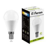 Лампа светодиодная ДШО 13 Вт E14 4000К Feron 
