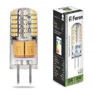 Лампа светодиодная капсульная G4 3 Вт 12 В 6400К Feron