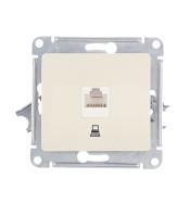 Розетка Глосса RJ 45 cat.5e механизм бежевая