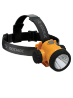 Фонарь налобный Космос 3 Вт встроен. зарядка micro USB