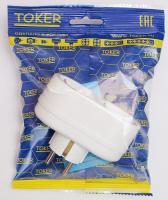 Тройник Toker 2 гнезда с/з