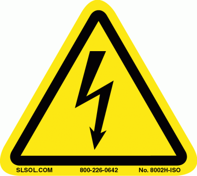 Символ Молния (треугольник) 50х50х50